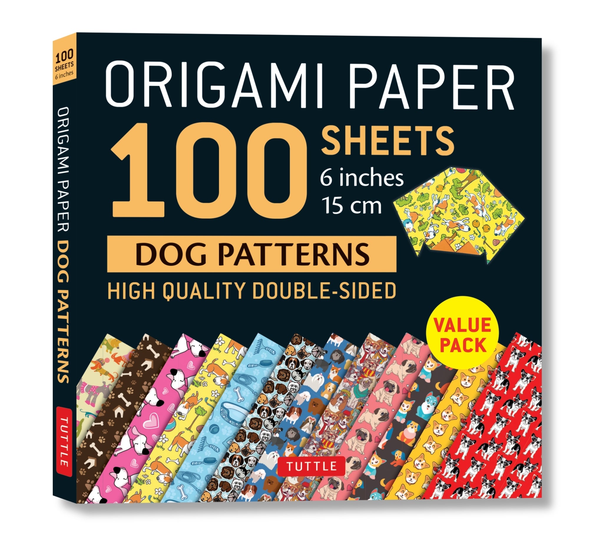 Cover image for Origami Paper 100 sheets Dog Patterns 6" (15 cm) ISBN 9780804851442